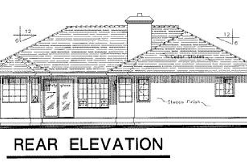 Home Plan - Exterior - Rear Elevation for Traditional House Plan #18-110 - 3 bed, 2 bath