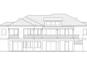 Exterior - Rear Elevation for Cottage House Plan #938-158 - 3 bed, 3.5 bath