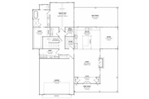 Floor Plan - Main Floor for Farmhouse House Plan #1096-177 - 4 bed, 3.5 bath