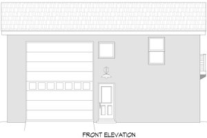 Exterior - Front Elevation 3 for Country House Plan #932-973, 1 bath