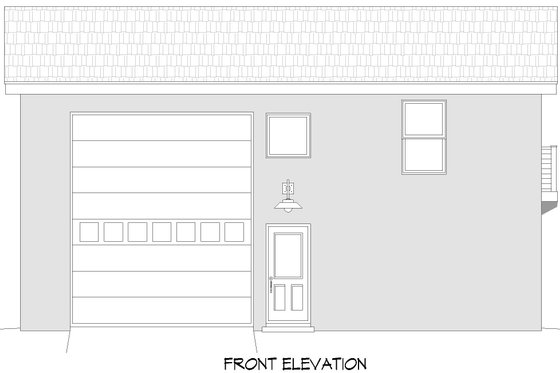 Exterior - Front Elevation 3 for Country House Plan #932-973, 1 bath