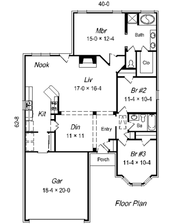 European Floor Plan - Main Floor Plan #329-196