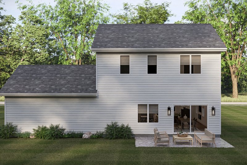 Architectural House Design - Exterior - Rear Elevation for Traditional House Plan #455-777 - 3 bed, 2.5 bath
