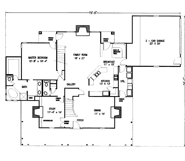 House Plan Design - Country Floor Plan - Main Floor Plan #410-115