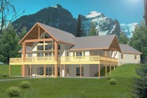 Architectural House Design - Modern Exterior - Front Elevation Plan #117-393