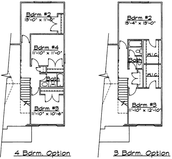 House Blueprint - Traditional Floor Plan - Upper Floor Plan #31-125
