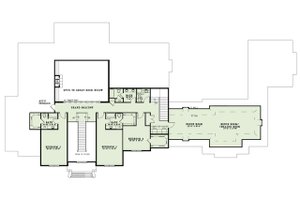 Floor Plan - Upper Floor for European House Plan #17-2570 - 4 bed, 4.5 bath