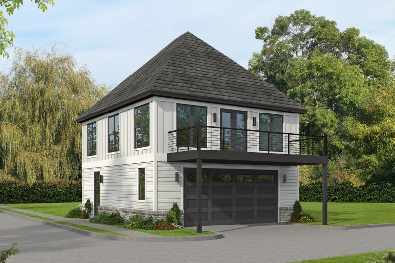 House Blueprint - Contemporary Exterior - Front Elevation Plan #932-1362