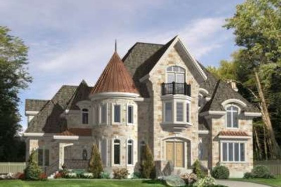 Exterior - Front Elevation for European House Plan #138-118 - 4 bed, 2.5 bath