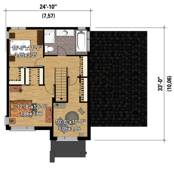 Home Plan - Contemporary Floor Plan - Upper Floor Plan #25-4294