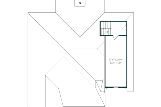 Floor Plan - Other Floor for Country House Plan #23-2231 - 2 bed, 1 bath