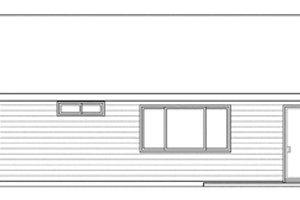 Exterior - Rear Elevation for Traditional House Plan #124-871 - 3 bed, 2 bath