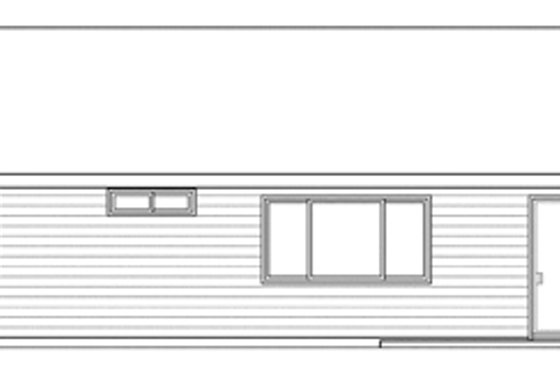 Exterior - Rear Elevation for Traditional House Plan #124-871 - 3 bed, 2 bath