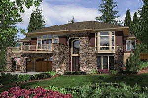 Contemporary Exterior - Front Elevation Plan #48-429