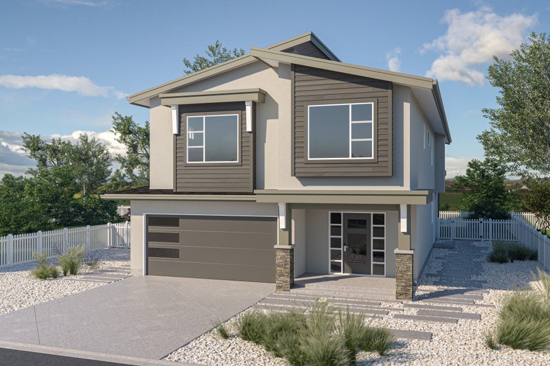 Home Plan - Contemporary Exterior - Front Elevation Plan #1100-38