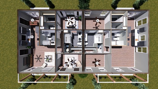 House Blueprint - Farmhouse Floor Plan - Main Floor Plan #44-303