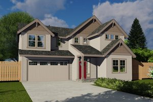 Craftsman Exterior - Front Elevation Plan #53-606