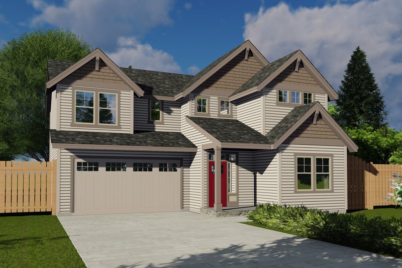 Dream House Plan - Craftsman Exterior - Front Elevation Plan #53-606