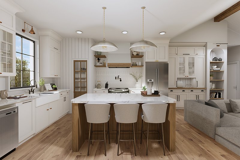 House Design - Interior - Kitchen for Bungalow House Plan #23-2818 - 4 bed, 2 bath