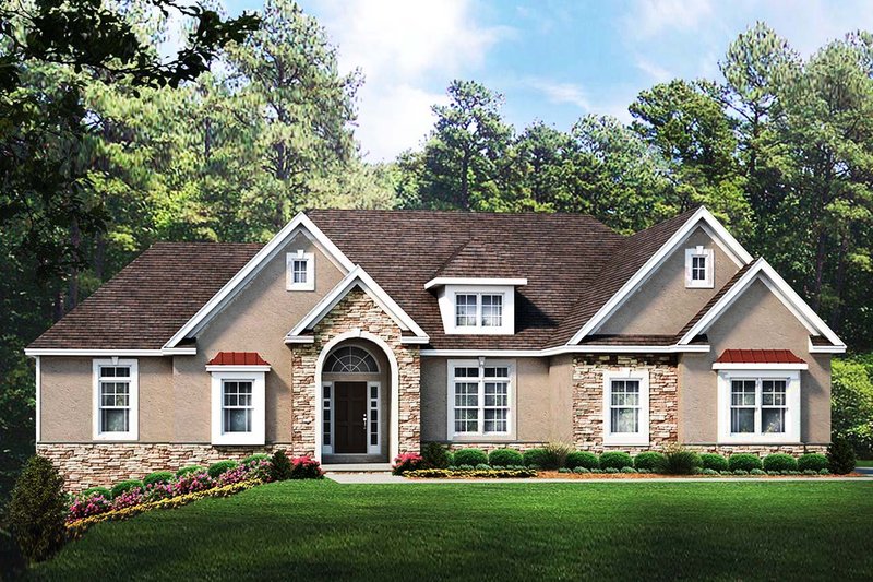 Architectural House Design - Ranch Exterior - Front Elevation Plan #1010-235