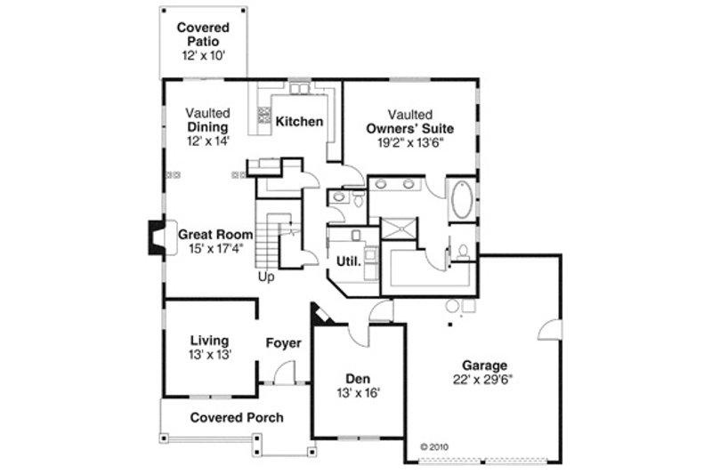Home Plan - Floor Plan - Main Floor for Craftsman House Plan #124-845 - 4 bed, 3.5 bath