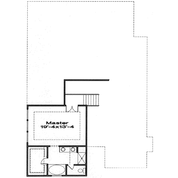 Traditional Floor Plan - Upper Floor Plan #6-178