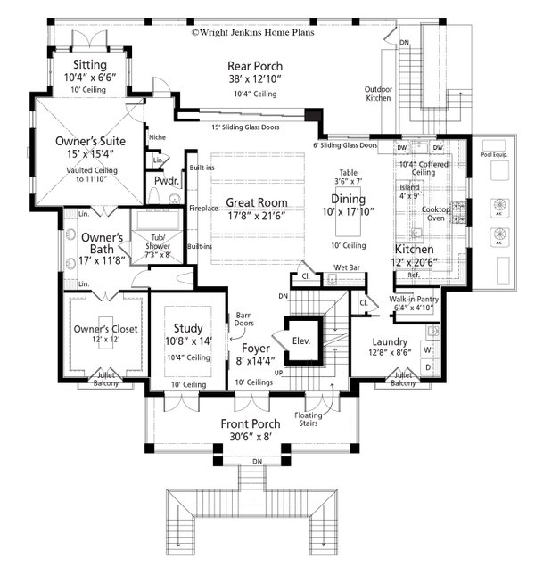 House Plan Design - Cottage Floor Plan - Main Floor Plan #938-159