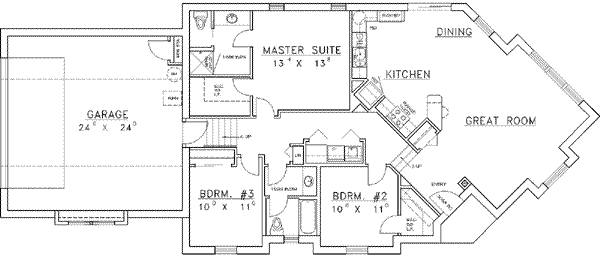 Dream House Plan - Traditional Floor Plan - Main Floor Plan #117-298