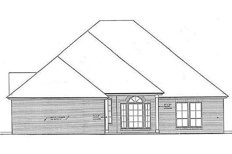 Dream House Plan - Exterior - Rear Elevation for European House Plan #310-689 - 3 bed, 2.5 bath