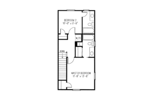 Floor Plan - Upper Floor for Farmhouse House Plan #410-248 - 2 bed, 2.5 bath