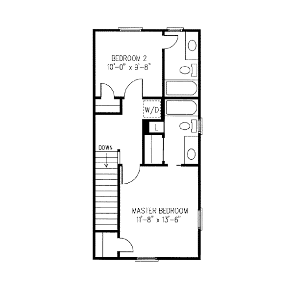 Farmhouse Floor Plan - Upper Floor Plan #410-248