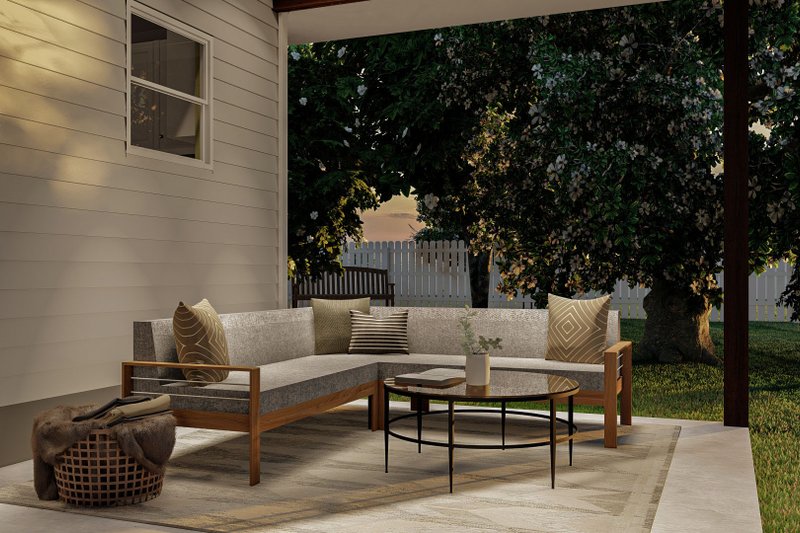 Home Plan - Exterior - Covered Porch for Traditional House Plan #455-201 - 3 bed, 2 bath