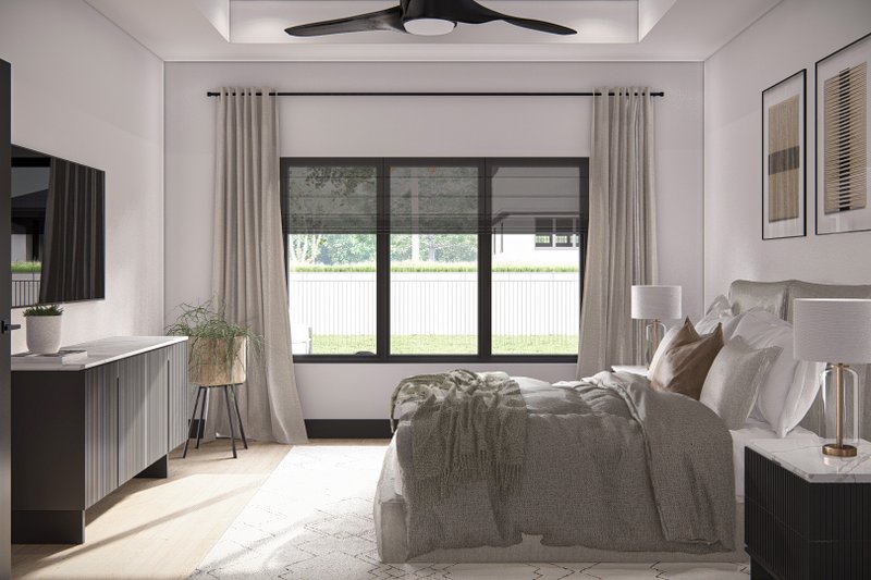 House Blueprint - Interior - Master Bedroom 1 for Modern House Plan #455-507 - 3 bed, 2 bath