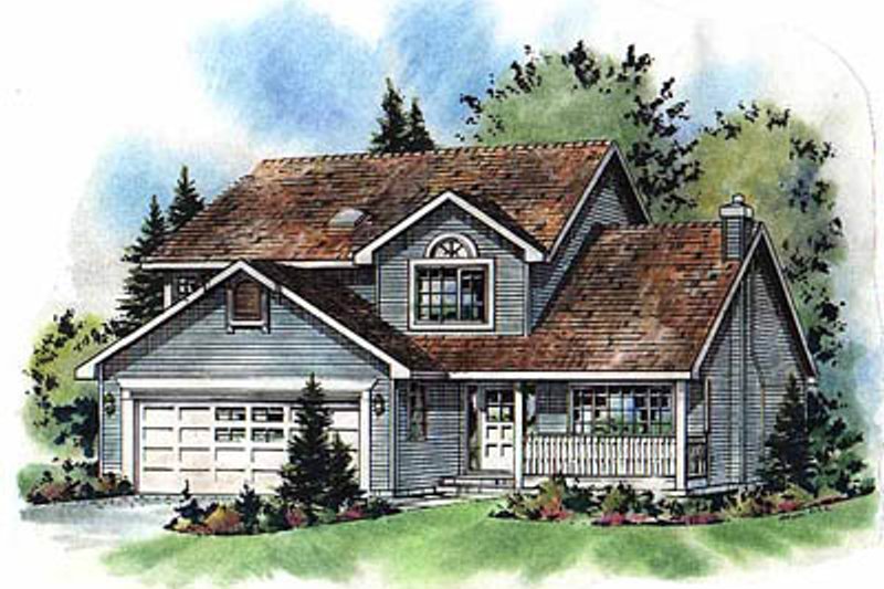 Architectural House Design - Traditional Exterior - Front Elevation Plan #18-269
