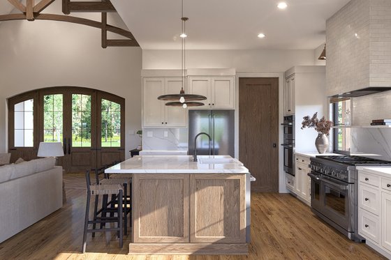 Interior - Kitchen for European House Plan #455-361 - 1 bed, 1.5 bath