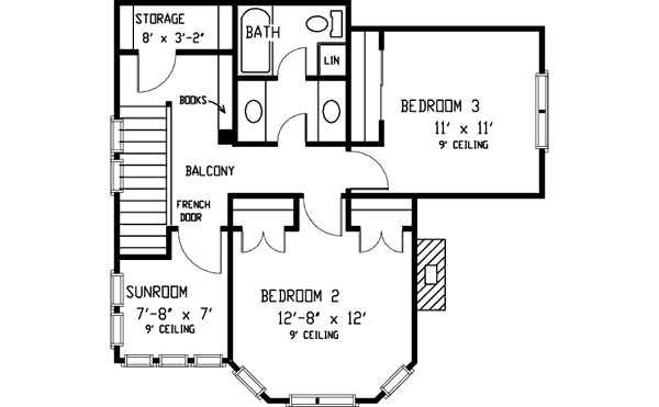 House Plan Design - Country Floor Plan - Upper Floor Plan #410-114