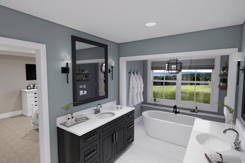 Dream House Plan - Interior - Master Bathroom 1 for Farmhouse House Plan #51-1564 - 4 bed, 3.5 bath