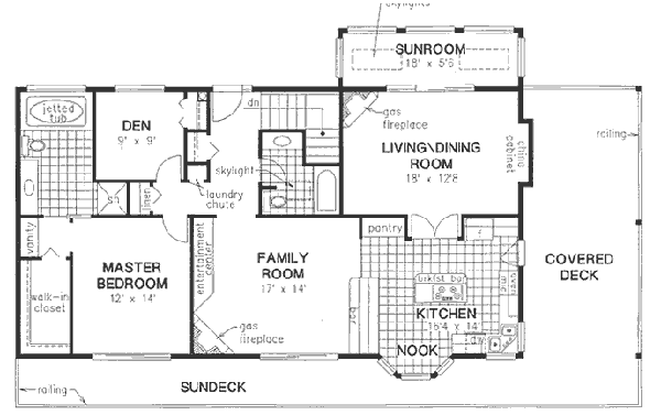 House Plan Design - Southern Floor Plan - Main Floor Plan #18-9141