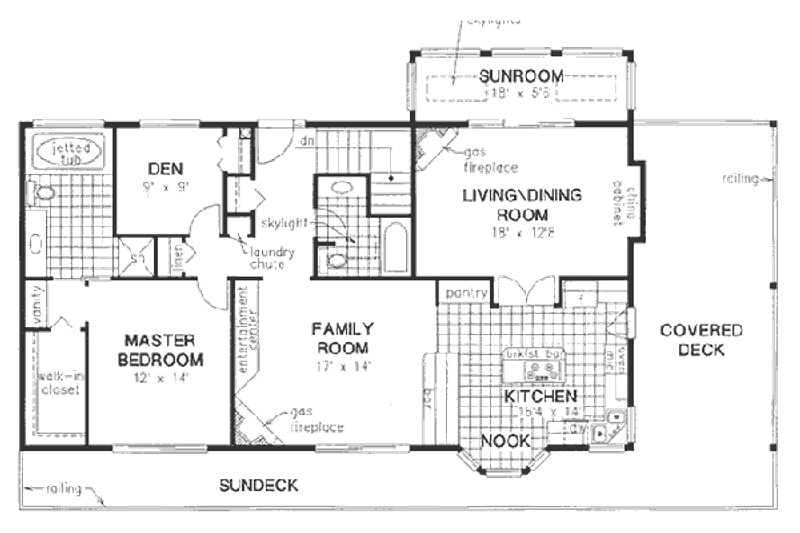 House Plan Design - Floor Plan - Main Floor for Southern House Plan #18-9141 - 4 bed, 3 bath