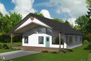 Cottage Exterior - Front Elevation Plan #117-943