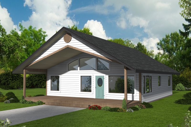 Cottage Style House Plan - 2 Beds 2 Baths 1394 Sq/Ft Plan #117-943