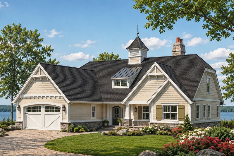 House Blueprint - Exterior - Front Elevation 3 for European House Plan #928-103 - 3 bed, 2.5 bath