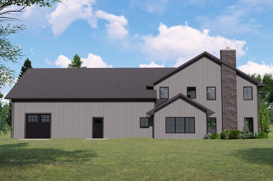 Exterior - Rear Elevation for Farmhouse House Plan #1064-127 - 3 bed, 2.5 bath