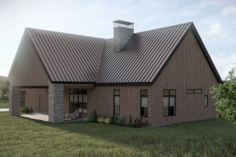 Architectural House Design - Exterior - Other Elevation 1 for Barndominium House Plan #455-825 - 2 bed, 2.5 bath