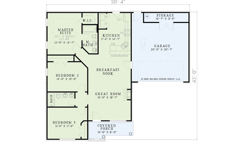 Dream House Plan - Floor Plan - Main Floor for Traditional House Plan #17-2888 - 3 bed, 2 bath