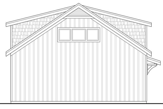 Exterior - Rear Elevation for Barndominium House Plan #124-944 - 2 bed, 1 bath