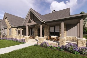 Exterior - Front Elevation 3 for Farmhouse House Plan #1069-41 - 3 bed, 2.5 bath
