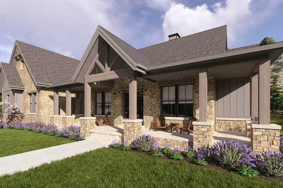Exterior - Front Elevation 3 for Farmhouse House Plan #1069-41 - 3 bed, 2.5 bath