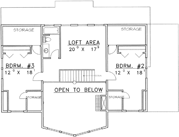 Home Plan - Country Floor Plan - Upper Floor Plan #117-301