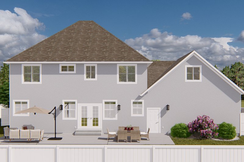 Architectural House Design - Exterior - Rear Elevation for Farmhouse House Plan #1060-140 - 5 bed, 2.5 bath